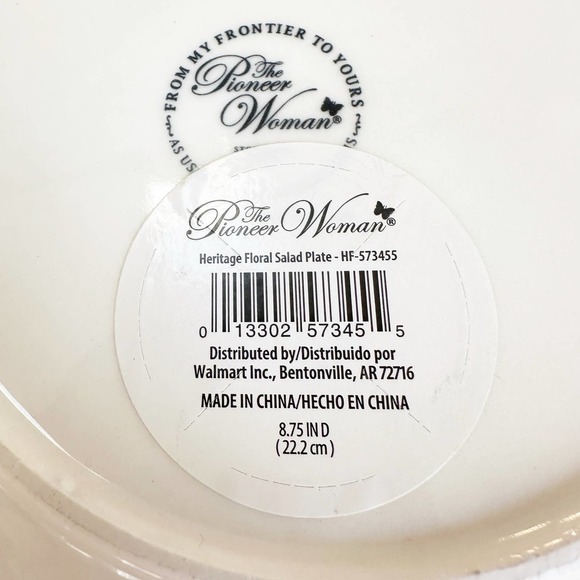 Pioneer Woman Salad Scalloped Plate Set of 3 - Picture 5 of 6